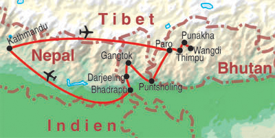 Nepal, Sikkim, Bhutan & Tibet
