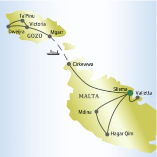 In fünf Tagen den Inselstaat Malta gemeinsam mit anderen weltoffenen Singles und Alleinreisenden erleben
