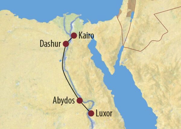 Ägypten Durch das Land Kemet ins Tal der Könige Felukenfahrt auf dem Nil Karte