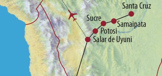 Karte Reise Bolivien Zu den Ursprüngen Südamerikas 2022
