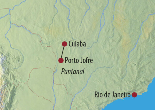 Brasilien • Pantanal Im Reich des Jaguars Jaguar auf der Pirsch Karte