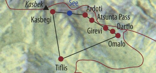 Karte Reise Georgien | Kaukasus Zu den Bergfestungen des Kaukasus 2022