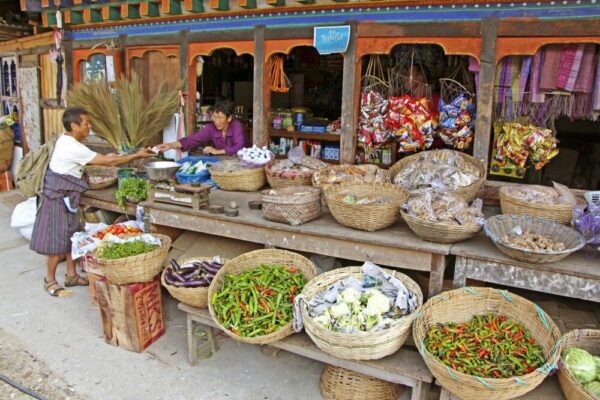 traditioneller bhutanischer Verkaufsladen