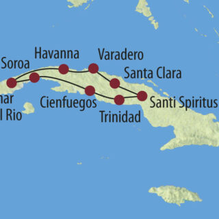 Karte Reise Kuba A lo Cubano – Verborgene Naturparadiese 2022