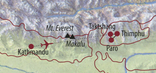 Karte Reise Nepal • Bhutan Klöster, Tempel und Paläste im Himalaya 2022