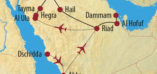 Karte Reise Saudi-Arabien Im Königreich der Sa'ud 2022