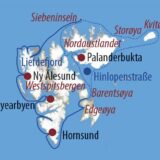 Karte Reise Spitzbergen Rund um Spitzbergen 2022