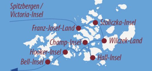 Karte Reise Spitzbergen • Russland Sagenumwobenes Franz-Josef-Land 2022