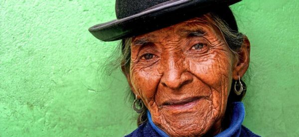 Portrait einer alten Peruanerin