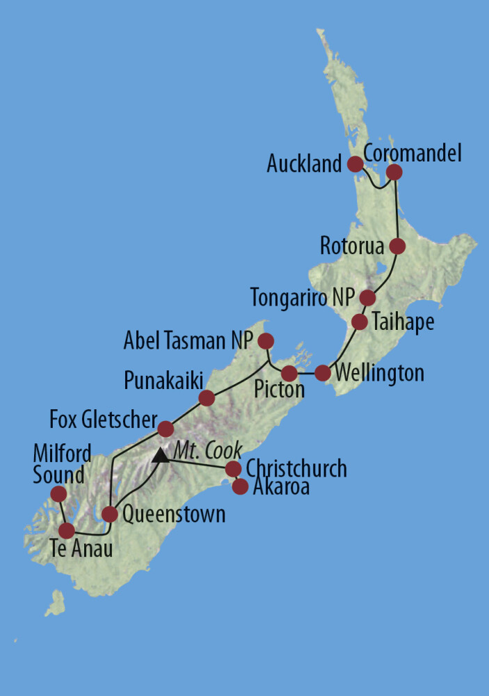 Neuseeland Zu Gast auf einer Rundreise Neuseeland Alle landschaftlichen & kulturellen