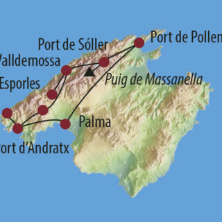 Karte Reise Spanien | Mallorca Quer durch die Serra de Tramuntana 2022