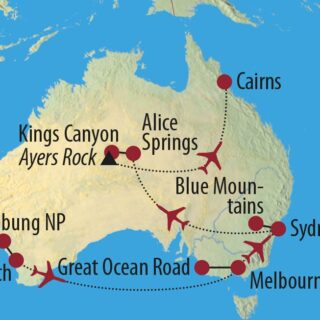 Karte Reise Australien Im Land des Bumerangs 2022
