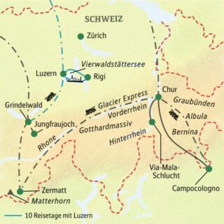 Die Schweizer Bergwelt mit der Bahn erleben 2024