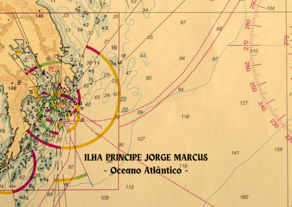 Seekarte der Ilha Principe Jorge Marcus