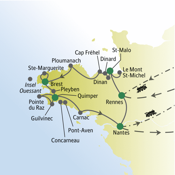 In zwölf Tagen durch die Bretagne mit weltoffenen Singles und Alleinreisenden und Studiosus-Reiseleiter