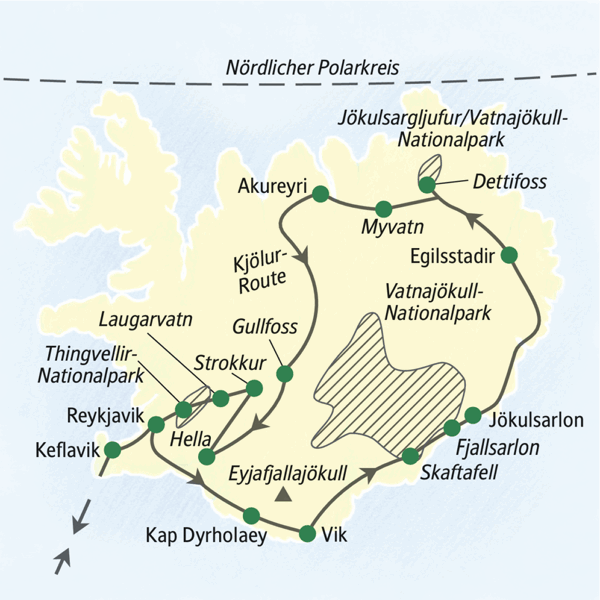 Island gefuehrte Rundreisen 2025