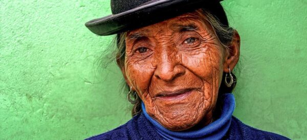 Portrait einer alten Peruanerin