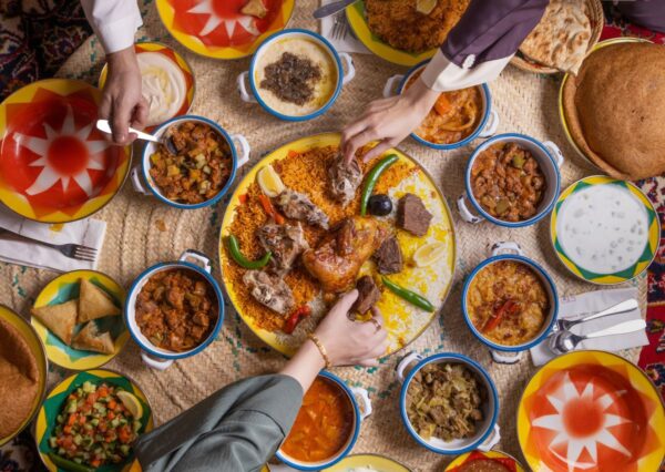 Traditionelles Essen im Restaurant