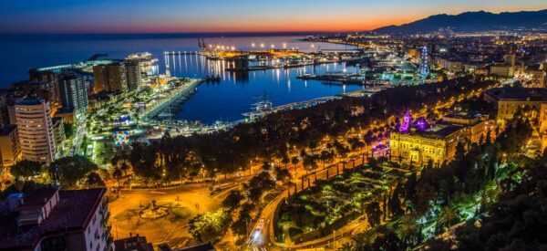 Blick auf den Hafen von Malaga