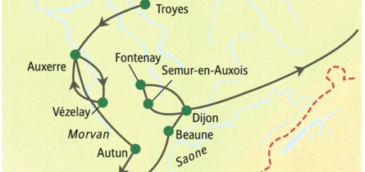 Reiseroute Burgund – Lebendiges Mittelalter 2025  | Tinta Tours Erlebnisreisen