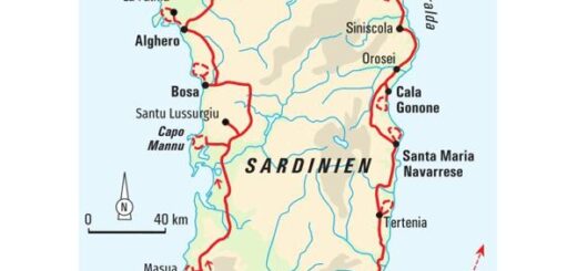 Reiseroute Sardinien – Große Inselumrundung 2026  | Tinta Tours Erlebnisreisen