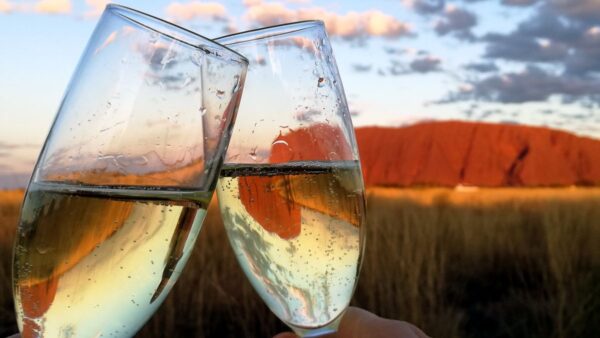 Zum Sonnenuntergang am Uluru