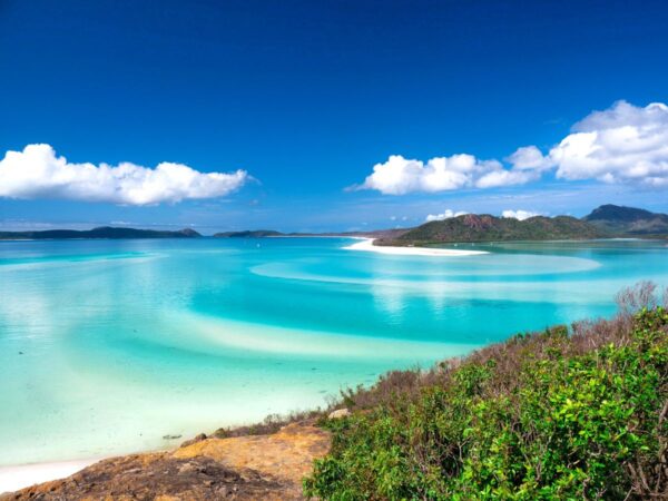 Blick auf den Whitehaven Beach