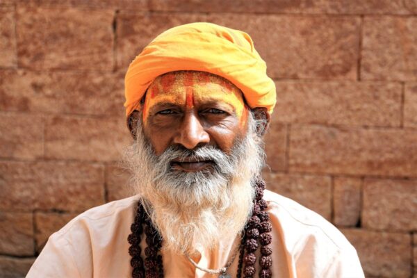 Rajasthan Jaisalmer Porträt Mann Sadhu Baba