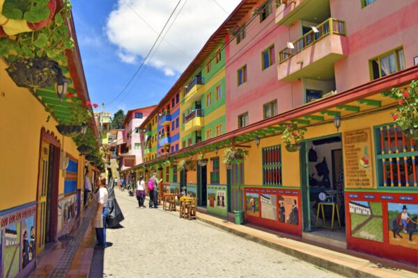 Bunte Straßen in Guatape