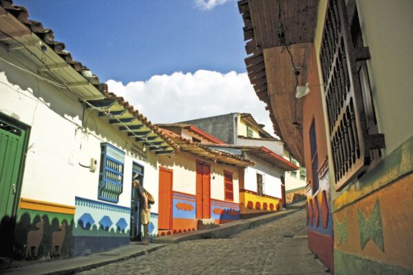 Bunte Straßenzüge in Bogota