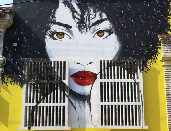 Kunstvolle Wandmalerei in Cartagena