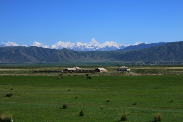 Blick zur Pyramide des Khan Tengri