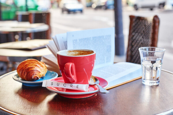 Breakfast,In,A,Parisian,Street,Cafe,-,Cup,Of,Coffee,
