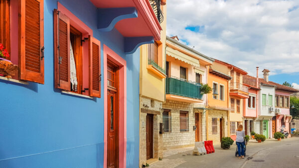 Colorfull,Pedestrian,Street,And,Houses,In,Ioannina,City,Greece