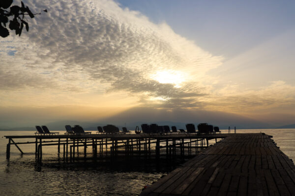 Sunset,Over,Dassia,Beach,Corfu,Greece