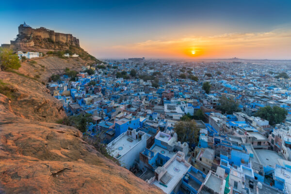 The,Blue,City,And,Mehrangarh,Fort,In,Jodhpur.,Rajasthan,,India