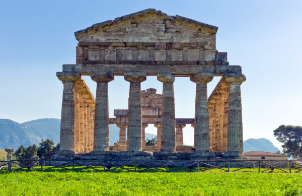 Italy,cilento,,Archaeological,Site,Of,Paestum,,The,Temple,Of,Athena,(also