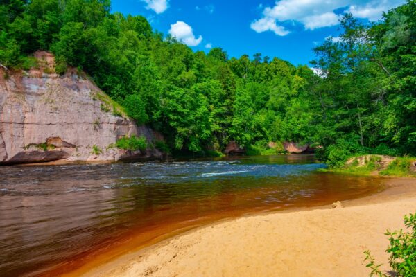 Kuku,Cliffs,At,The,Gauja,National,Park,In,Latvia.