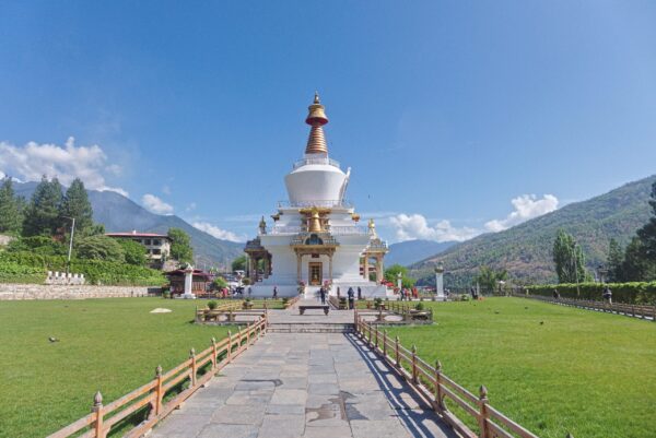 The,Iconic,National,Memorial,Chorten,In,Thimphu,,Bhutan,,A,White