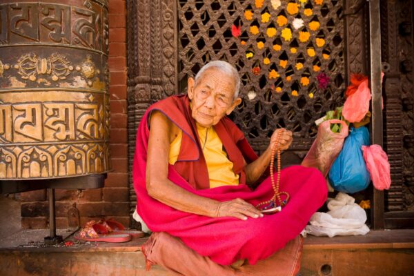 Portrait,Of,A,Bhikkhuni,Who,Is,A,Tibetan,Buddhist,Nun