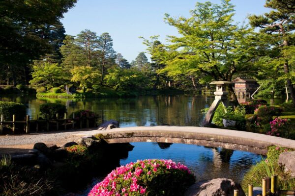 Landschaftsgarten Kenrokuen in Kanazawa