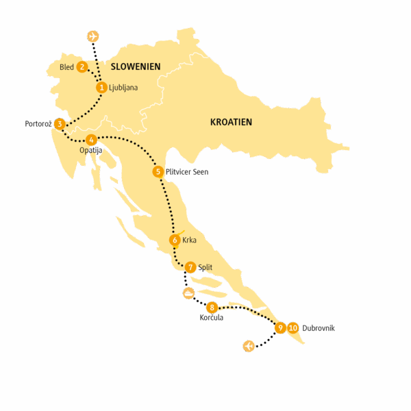 Rundreise Slowenien, Kroatien 2025 / 2026 | Erlebnisrundreisen.de