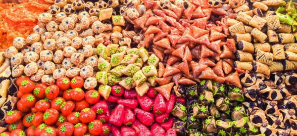 Süsse Spezialitäten auf dem Markt