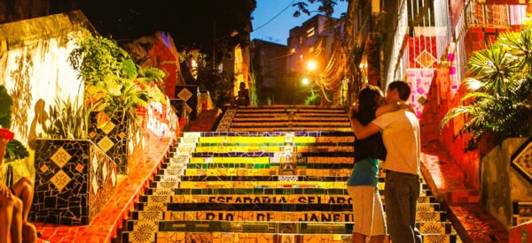 Selarón-Treppe im Künstlerviertel Santa Teresa in Rio