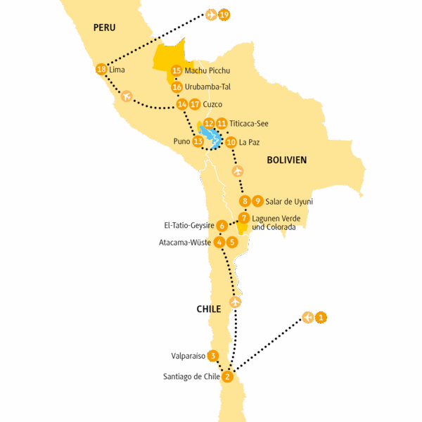 19 Tage Erlebnisreise Chile, Bolivien und Peru 2025 / 2026  | Erlebnisrundreisen.de