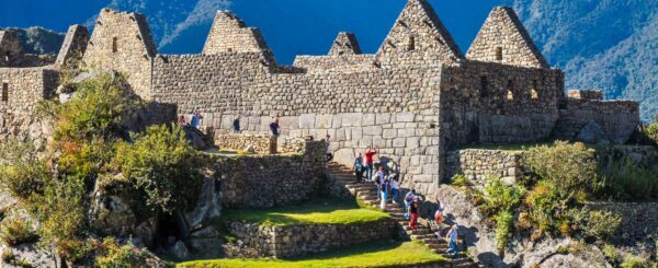 Treppen in der Ruinenstadt Machu Picchu