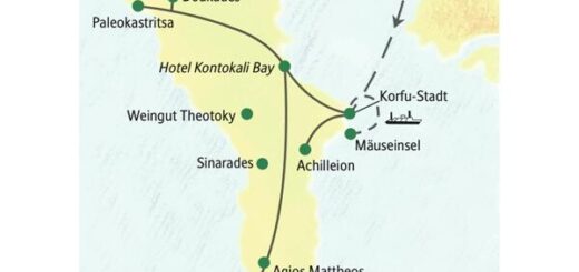 Reiseroute Korfu – mit Muße 2026  | Tinta Tours Erlebnisreisen