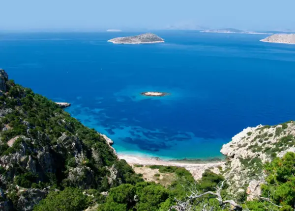 Blick von Rhodos auf die Inseln Strongyli
