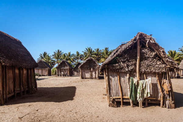 African,Huts,In,Ambohitsara,,Typical,Betsimisaraka,Village,Of,The,Pangalanes
