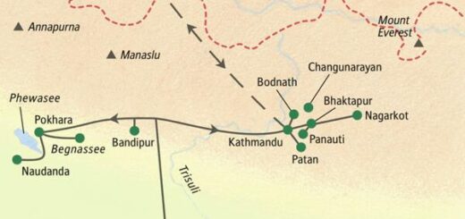Reiseroute Nepal – am Thron der Götter Flug mit Air India/Turkish Airlines 2026  | Tinta Tours Erlebnisreisen